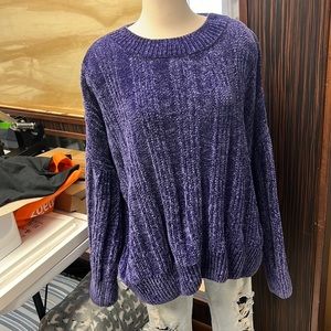 Zenana Outfitters purple chenille sweater